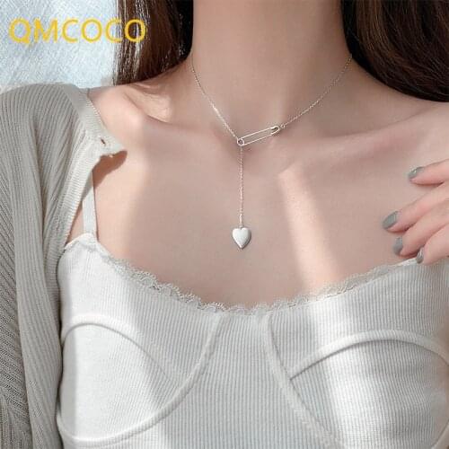 New Style Trendy Design Vintage Simple Heart-Shape Geometric Pendants Chain For Girls Party Jewelry Gifts Of Tassel Necklace