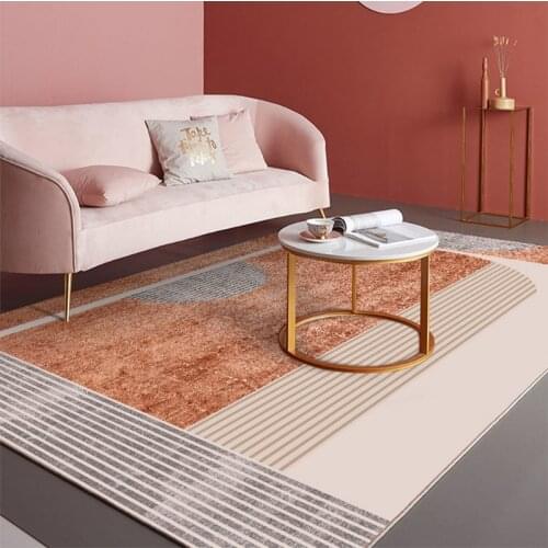 Pink Geometric Large Carpets Area Rugs for Living room Home Decor Tatami Kids Play Floor Mats Sofa Blanket Bedside Modern Carpet