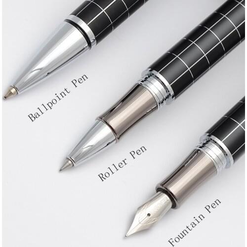 Luxury Metal Black Signature Ballpoint Pens Business Writing Office School Supplies Stationery Gel Pen 0.5mm Tip Learn