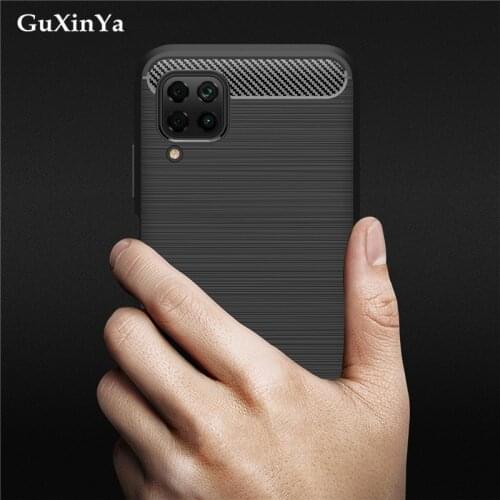 Silicone Case For Huawei Nova 7i Cover For Huawei Nova 7i Case Soft Carbon Fiber Capa For Huawei nova 7i Phone Funda Coque 6.4"