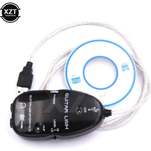 Hot Sale Electric Guitar Interface USB Audio Link Cable Guitar USB Cable For MAC/PC MP3 Recording Guitar Accessories