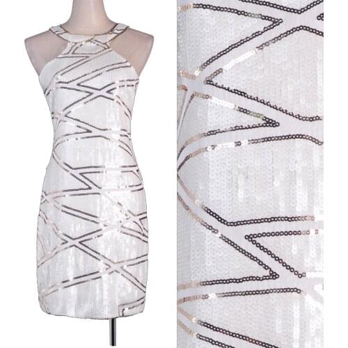 White 1920s Vintage Sequin Cocktail Party Dress O-Neck Roaring 20s Great Gatsby Dress Gabster Fancy Costumes Sleeveless