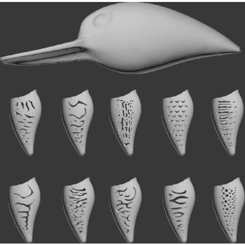 WLure Hard Plastic 3D Stencil for Wart Style Lure V2