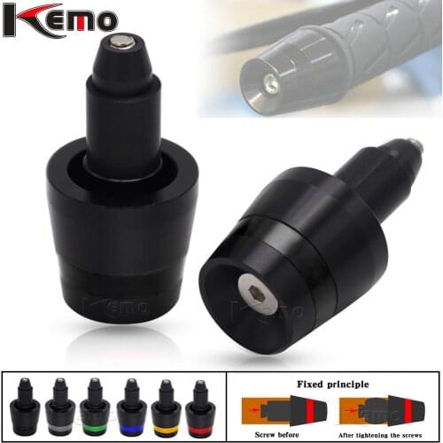 Motorcycle 13-22mm Handle Bar End Weight Handlebar Grips Cap Plug For kawasaki Z900 Z800 Z750 Z650 Z300 Z250 ZX636 ZX6R