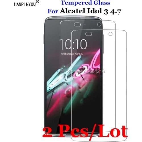 2 Pcs/Lot For Alcatel Idol3 4.7" Tempered Glass 9H 2.5D Premium Screen Protector Film For Alcatel One Touch Idol 3 (4.7) 6039Y