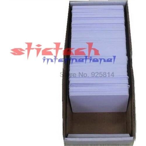 By dhl or ems 10 sets Universal Glossy Both Side Printable Blank Inkjet PVC ID Card No Chip For Epson Canon Printer Tray