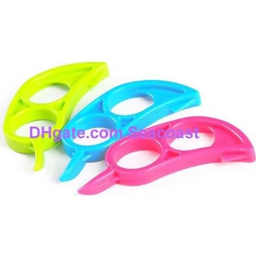 1000pcs/lot Citrus Peeler Knife Cutter Peel Orange Opener Peeler Slicer Cutter Plastic Lemon Citrus Fruit Skin Remover
