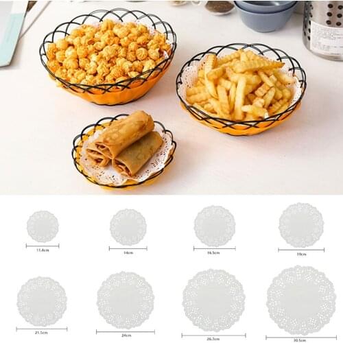140 Pcs Lace Paper Doilies Cupcake Cookies Cake Placemat Craft Food Pad Disposable Pizza Household Paper 8 Sizes