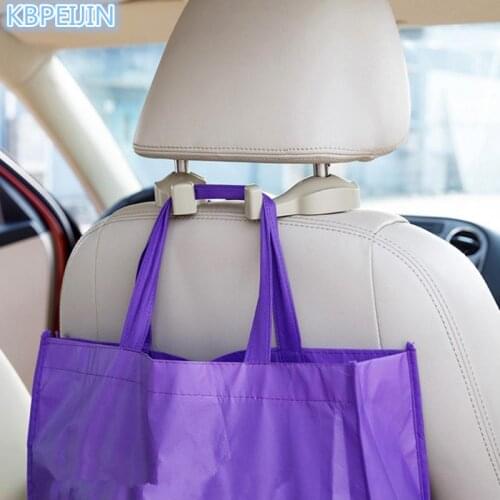 2pcs Car styling Automobiles Headrest Mount Storage Hooks Clips for Vw polo tiguan golf 7 4 6 passat b6 b5 b7 touran accessories