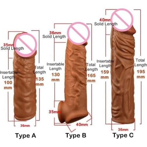 2020 Realistic Penis Extension Cock Sleeve Reusable Silicone Penis Enlarger Delay Condoms For Men Dildo Enhancer Sex Toys