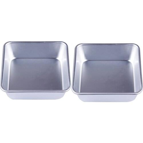 2X 4 Inch /6 Inch Aluminum Alloy Mousse Square Cake Mold Cake Mould Bakeware Decorating Baking Tools