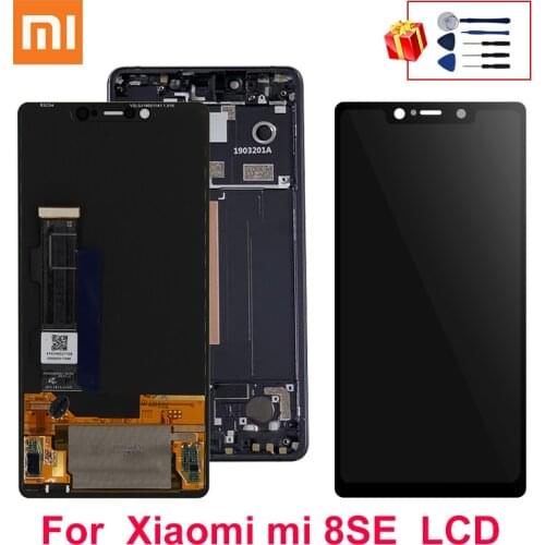 5.88" Original For Xiaomi Mi8 SE Mi 8 SE MI8SE Super Amoled LCD Screen Display Touch Screen Digitizer Frame For Mi 8SE LCD