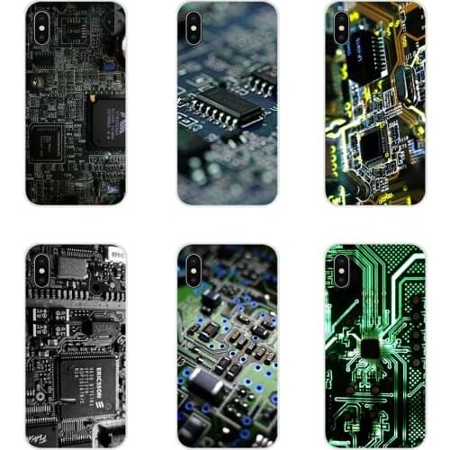 Electronics Circuit Board Accessories Phone Shell Covers For Samsung Galaxy S4 S5 MINI S6 S7 edge S8 S9 S10 Plus Note 3 4 5 8 9