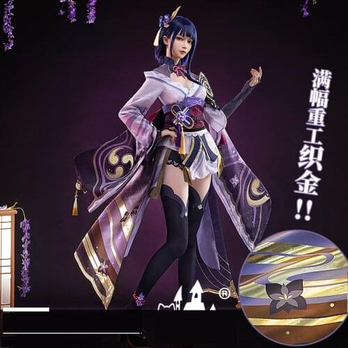Anime Genshin Impact Raiden Shogun Baal Game Suit Kimono Uniform Cosplay Costume Carnival Halloween Party Outfit For Women NEW 2