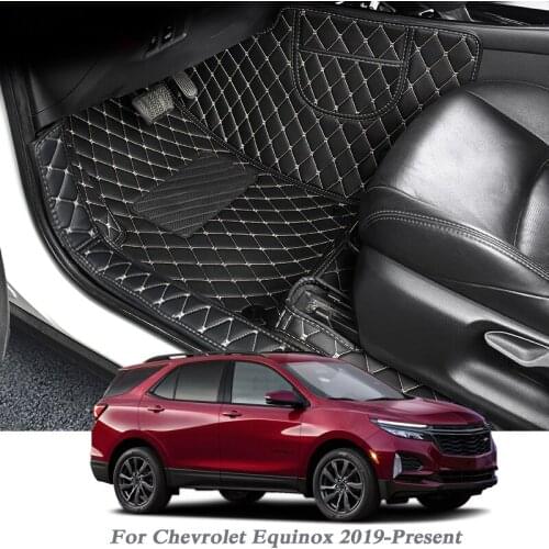 Car Styling PU Leather Floor Mat For Chevrolet Equinox 2019-Present LHD Auto Foot Pad Automobile Carpet Cover Internal Accessory