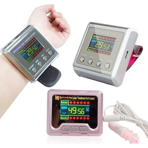 Household 650nm Laser Physiotherapy Wrist Diode LLLT for Diabetes Hypertension Treatment Diabetic Watch Laser Sinusitis Therapy