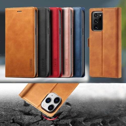 Flip Case For Samsung Galaxy Note 20 Ultra Case Cover PU Leather Etui Magnetic Coque For Samsung Note20 Cases Silky Feel Fundas