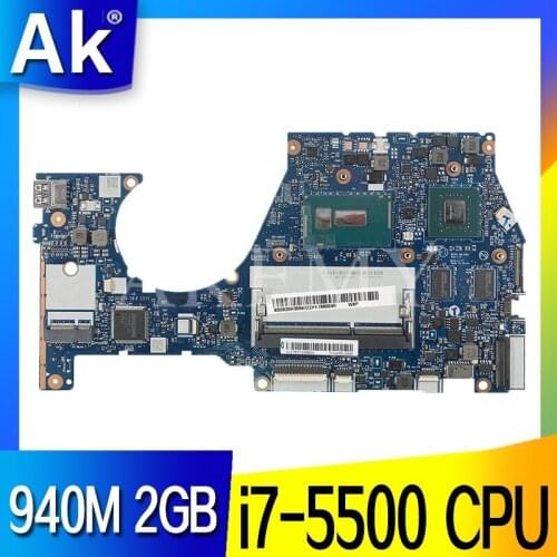 For Lenovo yoga 3 14 laptop motherboard nm-a381 i7-5500 CPU 940M 2GB motherboard 100% test free shipping