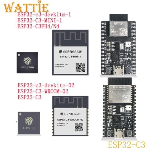 5PCS ESP32-C3 ESP32 C3 C3FN4 ESP32-C3-MINI-1 ESP32-C3-WROOM-02 esp32-c3-devkitm-1 esp32-c3-devkitc-02