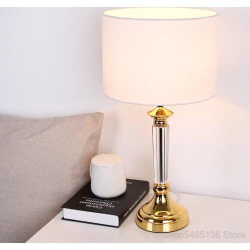 European Crystal Table Lamp Modern Table Lamps for Living Room Study Room Living Room Hotel Guest Room Decorative Standing Light