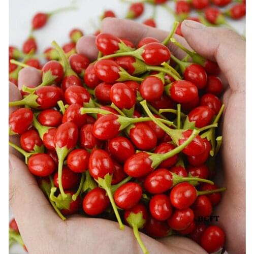 Artificial fake fruit props supermarket shopping mall cabinet store shop decoration matrimony vine Chinese wolfberry model