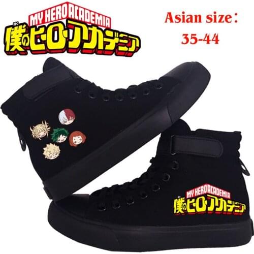 Anime My Hero Academia Bakugou Deku Printed High-top Lace Up Canvas Shoes Casual Shoes