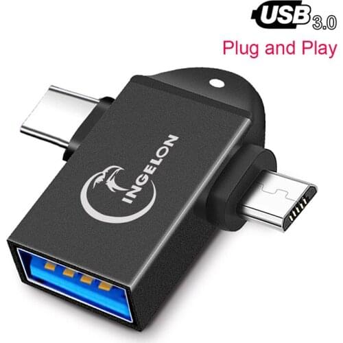 USB C OTG Adapter 2 in 1 Micro USB Type C to USB 3.0 Adaptor Type-C Converter For Huawei Laptop Android Mobile Phones Accessoire