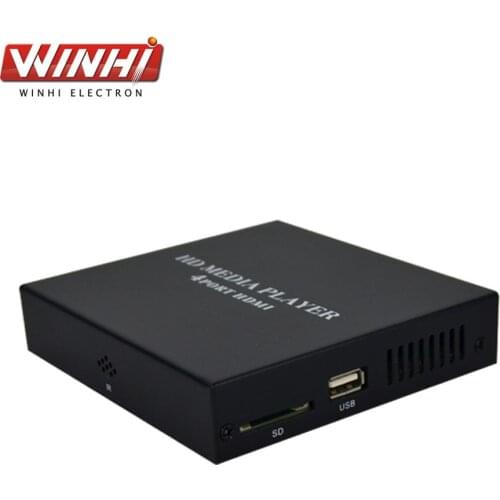 MPC1080P-4PO Factory new arrival DC 5V 4 digital marketing screen sync playback lcd video wall advertising usb mp4 player