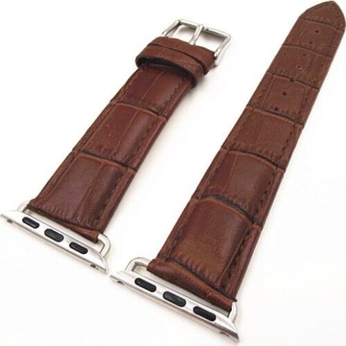 1PCS High quality 38MM genuine leather watch band (for 38mm apple watch including 1pair buckle) iwatch strap- A97