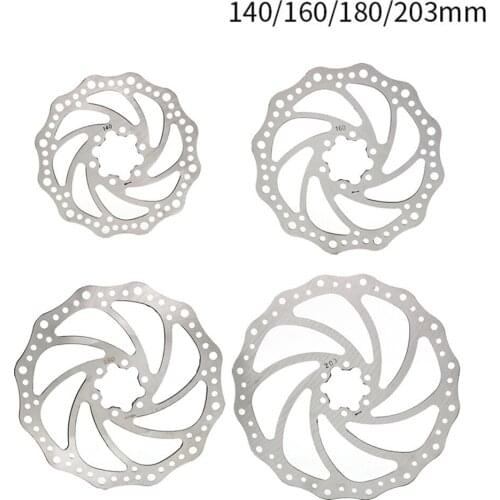 MTB Bike Disc Brake Rotor 160mm 180mm 203mm 6 Bolts Rotor For Mountain Road Bicycle Stainless Steel Cycling Parts Accessory