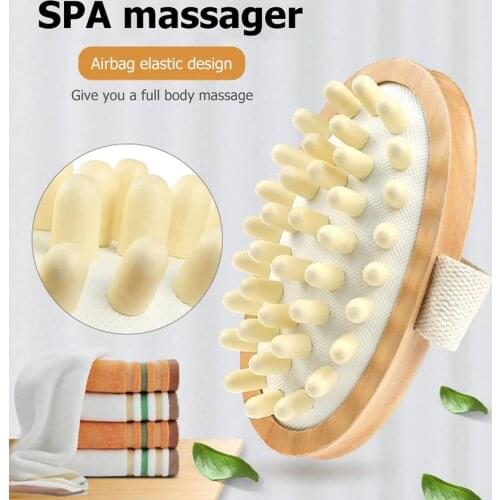 Body Brush Soothing Wooden Airbag Essential Oil Spa Air Cushion Massage Hair Comb Scalp Massage Brush
