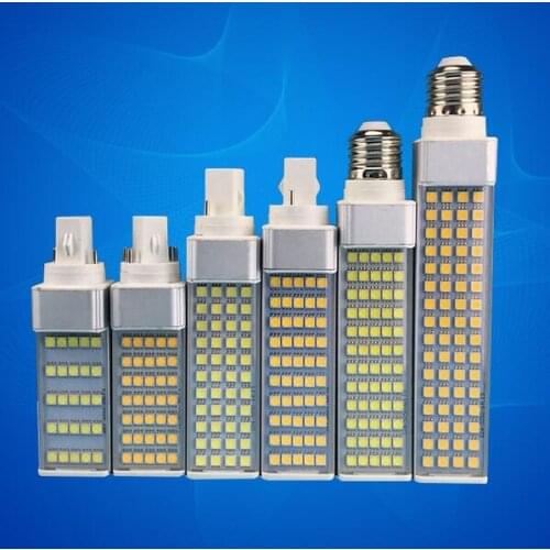 LED Bulbs 5W 7W 9W 11W 13W 15W G23 E27 G24 LED Corn Bulb Lamp Light SMD 5050 Spotlight180 Degree AC85-265V Horizontal Plug Light