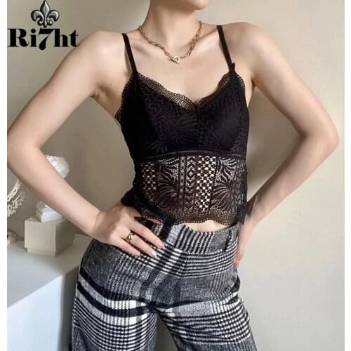 Top Female Korean Style Sense of Design Non-mainstream Sexy Fashion Butterfly Beautiful Back Lace Outerwear Camisole Underwear