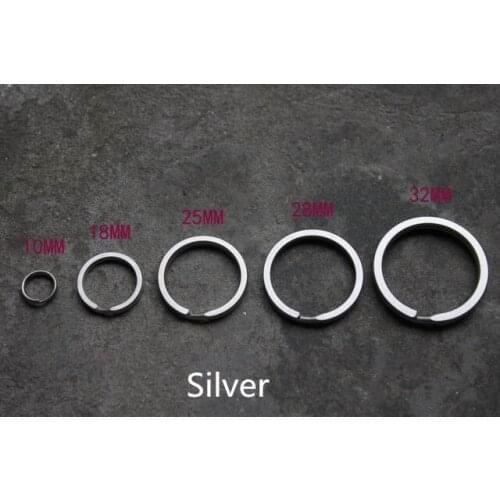 1PC Silver Color Titanium Alloy EDC Ultra Light Key Ring Keychain DIY Accessories Key Chain Clip EDC Pocket Tool