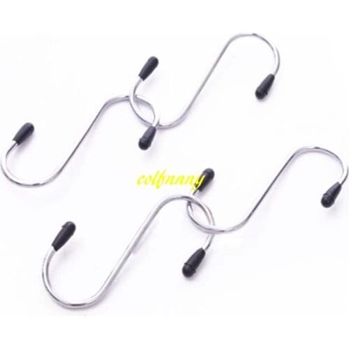 2000pcs/lot 4pcs/pack 7cm Stainless Steel Hooks Set S Shape Type Design Home Clothes Hanging Tool