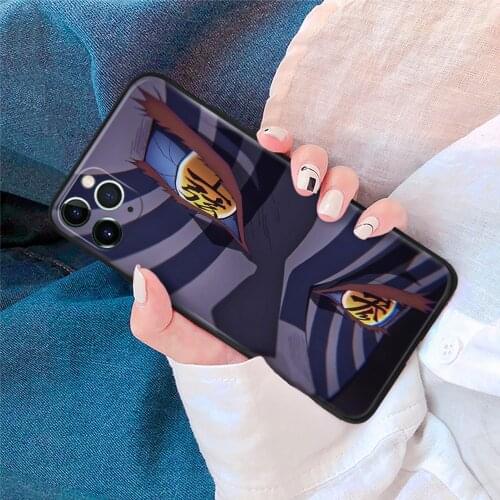 Akaza Eyes Kimetsu No Yaiba Anime Soft Silicone Glass Phone Case for IPhone SE 6s 7 8 Plus X Xr Xs 11 12 Mini Pro Max Samsung
