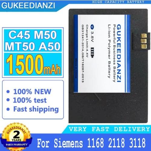 1500mAh GUKEEDIANZI Battery for SIEMENS 1168 2118 3118 c45 M50 MT50 A50 SIEMENS1168 SIEMENS2118 SIEMENS3118 Big Power Bateria