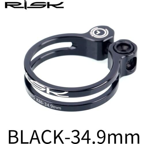 Bicycle Seatpost Aluminum Clip Titanium Screw Fittings Aluminum Alloy Seatpost Clamp For 31.8mm 34.9mm Road Bike Seat Tube Clamp