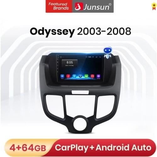 Junsun V1 Pro 4G CarPlay Android 10 4G+64G Car Radio Multimedia Player For Honda Odyssey 2003 - 2008 GPS no 2din 2 din dvd
