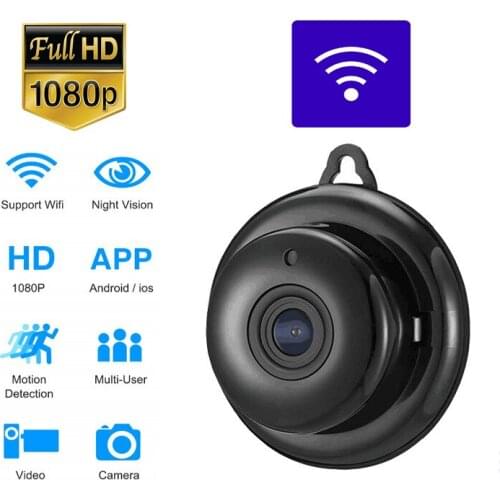 IP Camera Wifi Mini HD1080P Home Security Wireless Small CCTV Infrared Night Vision Motion Detection SD Card Slot Audio V380 APP