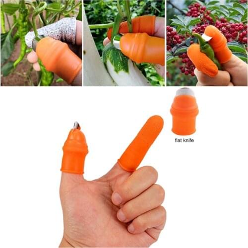 Thumb Cutter Vegetables Tomato Fruit Picker Separator Finger Tool Sharp Blade Hand Cutting Tool For Harvesting Garden Tools
