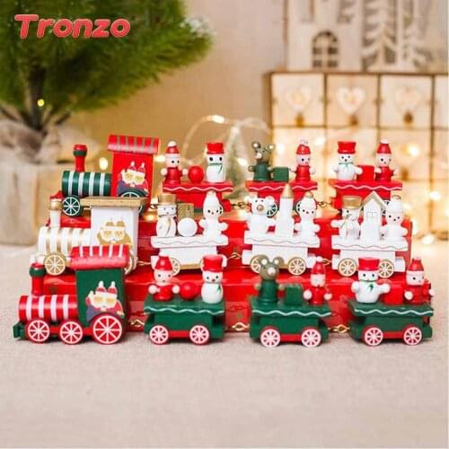 Tronzo Christmas Wooden Train Toy 2018 Xmas Decorations Kids Skier Cloth Toys Christmas Tree Hanging Ornaments New Year Supplies