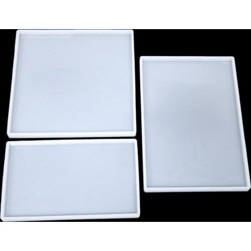DIY Crystal Epoxy Glue Silicone Mold Resin Mold Table Fender Large Rectangular Square Square Handmade Supplies 25*25/25*15/30*20