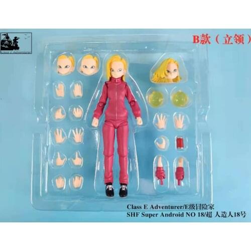 Class E Adventurer DBZ Shf Super Android No.18 Headsculpt Set Action Figure Figurals Brinquedos Action FIgure