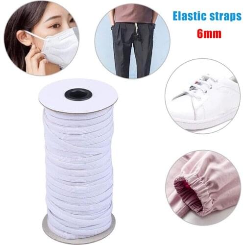 6mm 70/100/200yards/Lot High-Elastic Sewing Elastic Ribbon Elastic Spandex Band Trim Sewing Fabric DIY Garment Accessories LBS