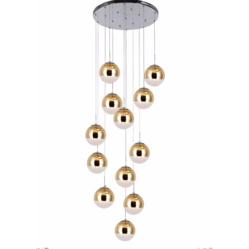 Pendant Lamp Kitchen Lights Modern led Pendant Light Dining Room Hanging Lights Living Room Stair Lamp Glass Ball Hanging Lamp