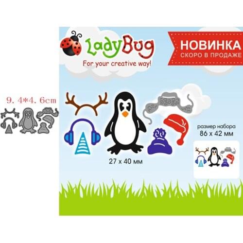 Little penguin in winter Troqueles de corte de metal scrapbooking cutting dies DIY dies scrapbooking nouveau arrivage die fille