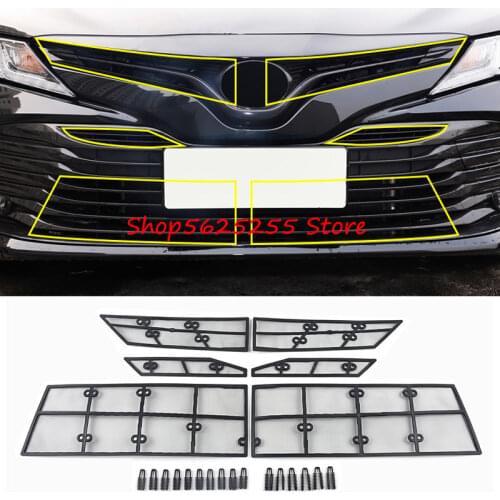 Insect Net For Toyota Carmry 2018 2019 2020 Front Bumper Grille Modification Protector Bumper Mesh Cover Decoration