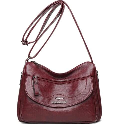 New Handbags for Women Casual Vintage Female Shoulder Bag Brand Pu Leather Crossbody Bags Lady High Quality Women Bag Sac 2021