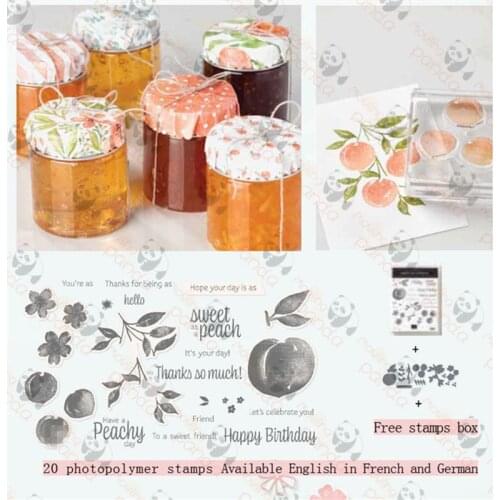 PEACH Metal Cutting Dies and Stamps Stencils For DIY Scrapbooking Photo Album Decor Die Cut Embossing Paper Card Crafts Making